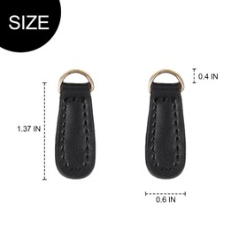 zalati Zip Puller 4pcs Zipper Pulls Leather Zip Head Fixer Tags Replacement for DIY Handbag Crossbody Bag Luggage Trouser Jacket