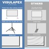 VISULAPEX Projector Screen with Stand 100 Inch, 16:9 4K HD