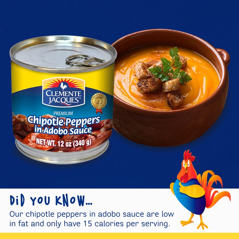 Clemente Jacques Chipotle Peppers in Adobo Sauce, 12 oz (Pack