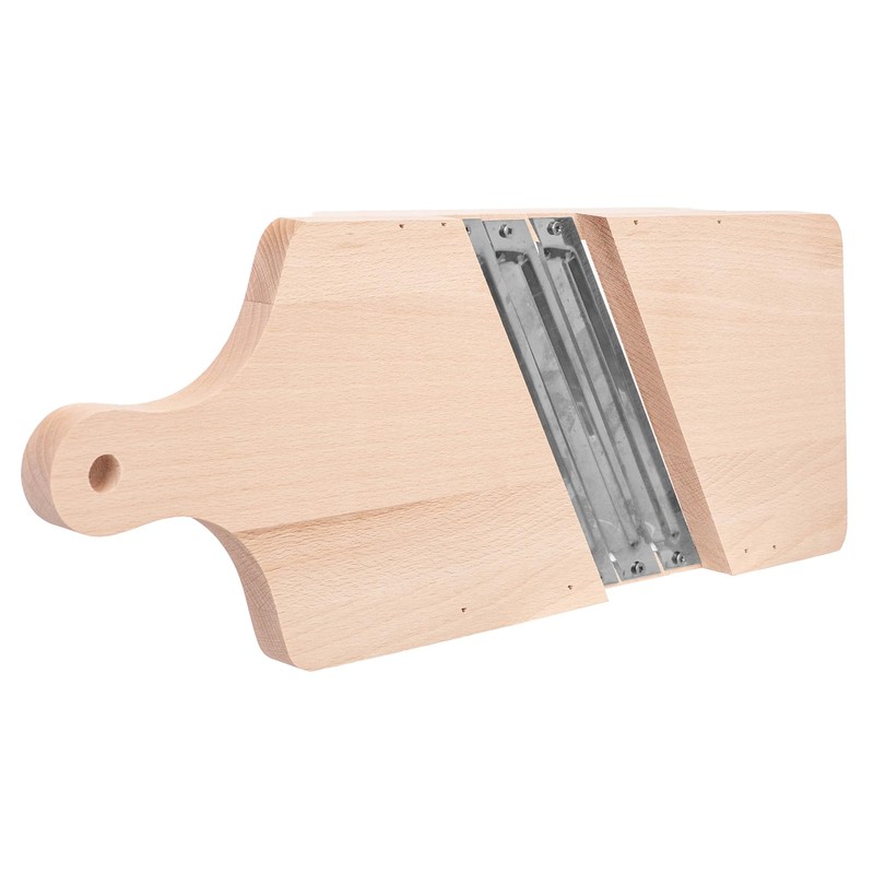 KADAX Wooden Vegetable Slicer, Herb Slicer with 3 Sharp Stainless
