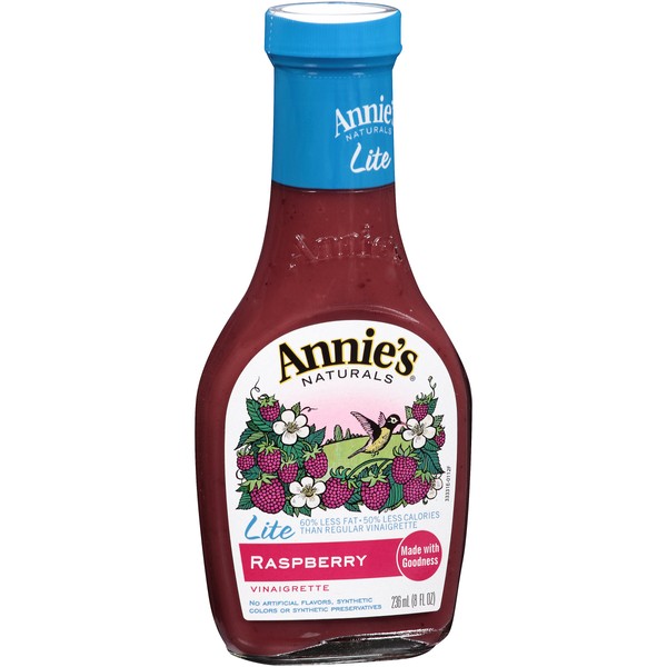 Annie's Gluten Free Lite Raspberry Vinaigrette Dressing Lite 8 fl oz Bottle