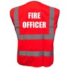 FIRE OFFICER Red Hi Vis Viz Reflective Vest Waistcoat Printed