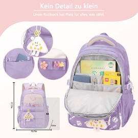 Clufar School Backpack Teenager Girls for School Travel Backpack School Women Waterproof Daypacks School Bag Boys School Bag Backpack School Bag Large for Causal Wrok, purple