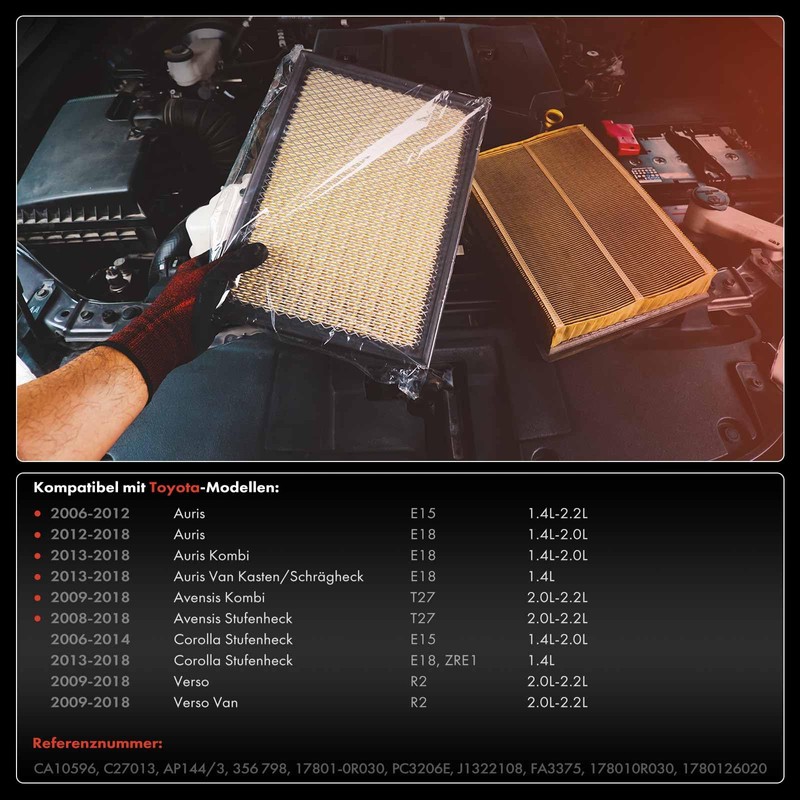Frankberg Air Filter Insert Compatible with A.u.r.i.s E15 E18 A.u.r.i.s