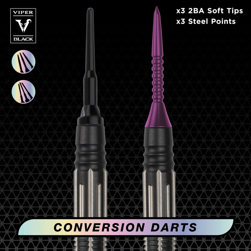 Viper Black Flux 90% Tungsten Professional Steel or Soft Tip