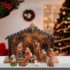 Kurt Adler Porcelain 10-Piece Nativity Set, 3.5-Inch to 5-Inch