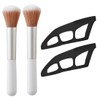 HQRKOTM 2er-Pack eyeliner schablone mit 2er-Pack Pinsel, wiederverwendbares Lidschatten-Führungswerkzeug, Lidschatten-Schablone