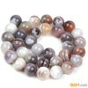 Gem-Inside 12mm Round Botswana Agate Beads Strand 15 Inches by