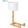 ELINKUME Robot Bedside Lamp, Fabric Lampshade Match Foldable Solid Wood