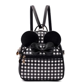 KL928 Girls Mini Backpack Bowknot Polka Dot Cute Small Daypacks Convertible Shoulder Bag Purse for Women