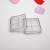 Lurrose 2PCS Empty Eyeshadow Palette Refillable 4 Grids Plastic Eye