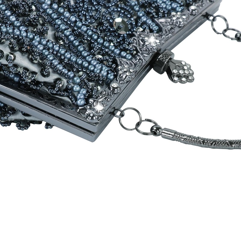 DA BODAN Women's Evening Bag Vintage Beaded Sequin Pearl Clutch