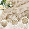 Booque Valley Beige Cheesecloth Table Runner 10ft Super Soft Boho
