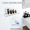 Mooche 4 Pack Glass Shelf Bracket Adjustable, Wall Mounted Zinc