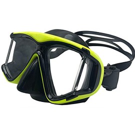 Diving Mask with Dioptre Dioptrin, OWN4B Resin Lenses Snorkel Mask Diving Mask Correction Diving Masks Diving Mask for Adults and Children with Myopia Myopia (Yellow, -5.5)