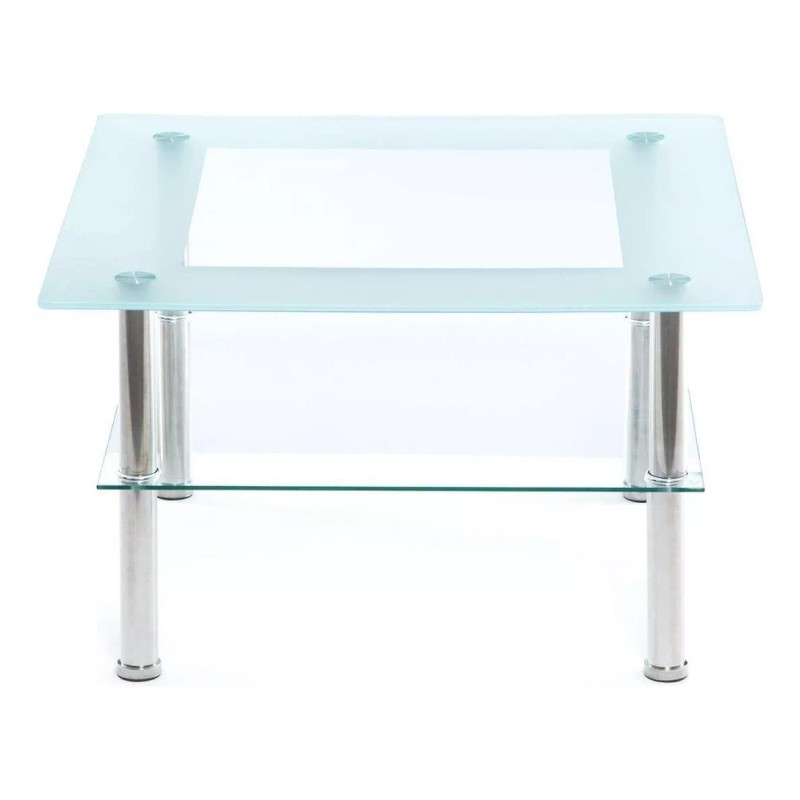 Rey Mesa De Centro Kelly De Acero Color Transparente