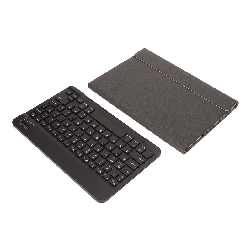 Keyboard Leather Case Set Portable Slim Wireless Keyboard Case with
