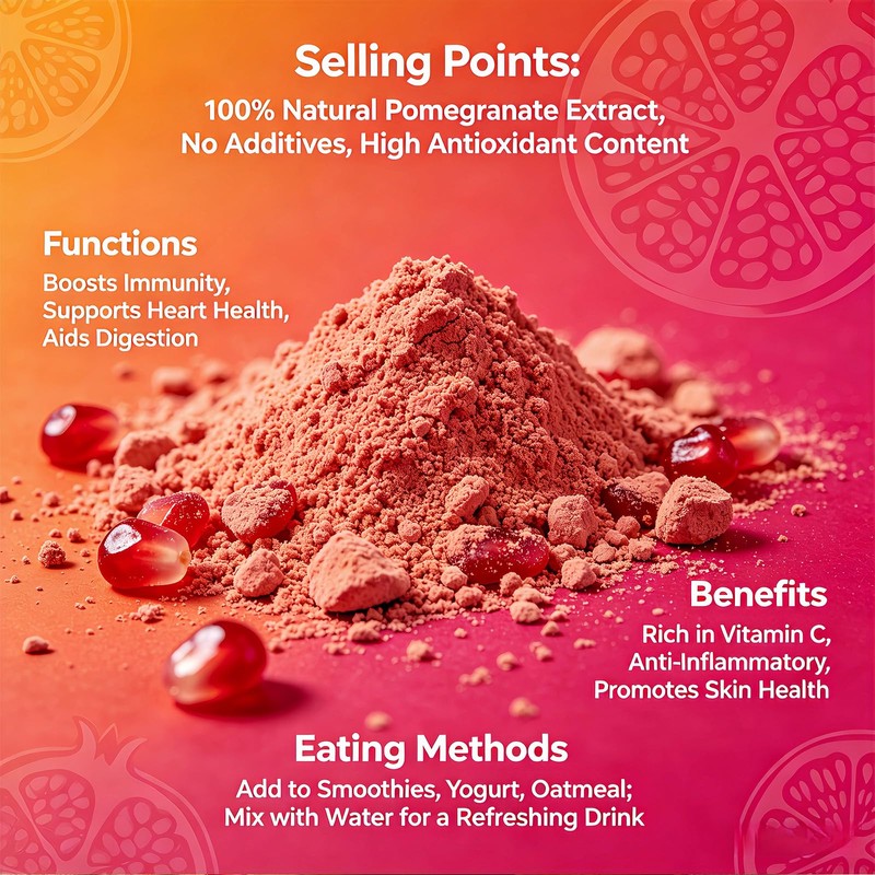 Pomegranate Powder 10oz Natural Fruit Juice Powder Baking Coloring Canned