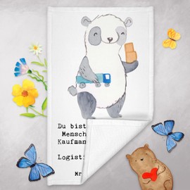 Mr. & Mrs. Panda Guest Hand Towel Merchant for Freight Forwarding and Logistics Services Heart - Gift, Work Colleague, Forwarding Employee, Guest Towel
