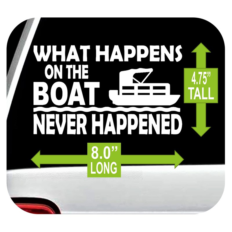 Funny Pontoon Boat Decal Sticker for Car Window | BG