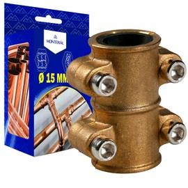 Sealing Clamp for Copper Pipe Diameter 15 mm Made of Brass MONTERAL