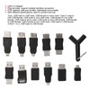12Pcs USB2.0 Adapter 3.5mm 2 in 1 Audio Adapter Converter