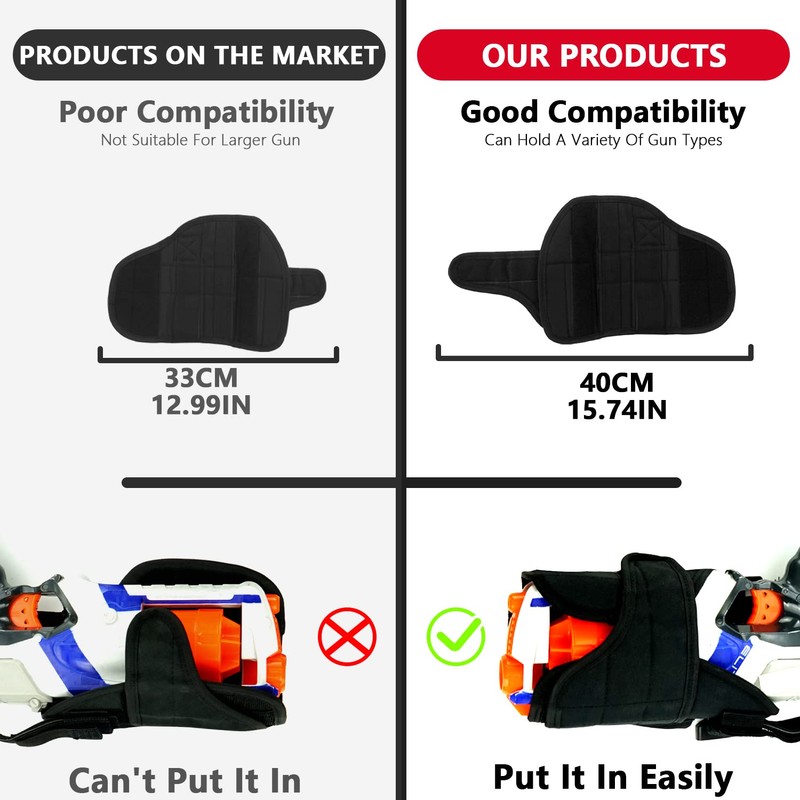 BOROLA Adjustable Tactical Leg Holster Compatible for Nerf Elite Series