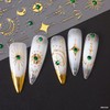 Nail Art Stickers Bohemian Snake Moon Star Nail Sticker 3D