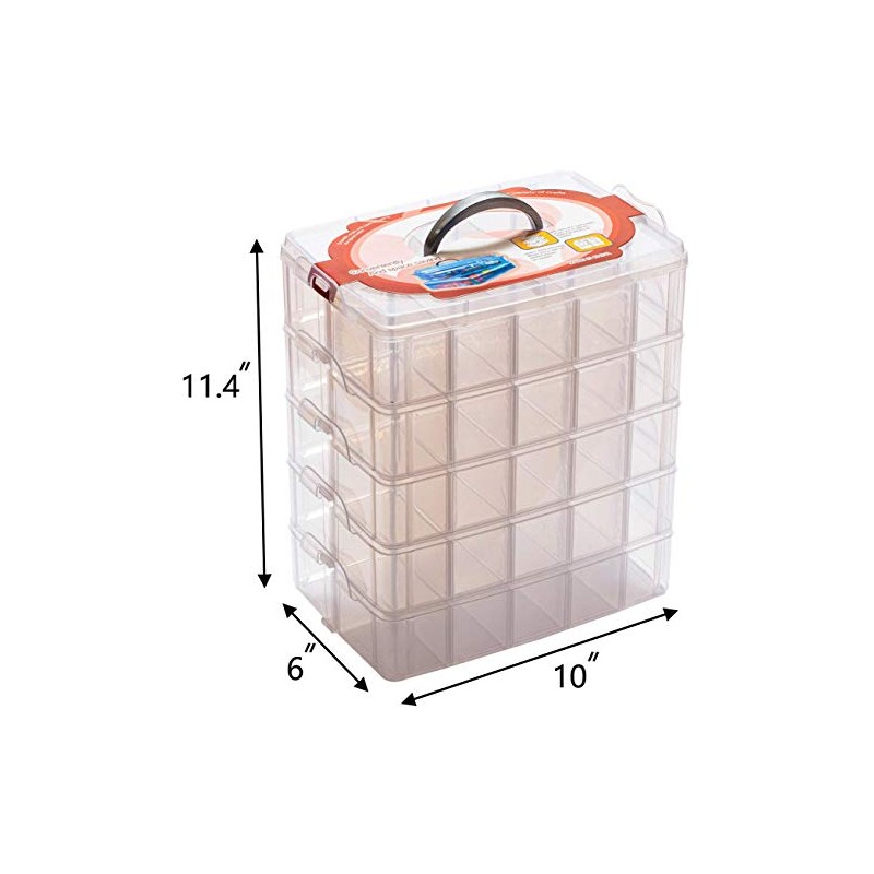 Sooyee - Contenedor apilable de 5 capas transparente