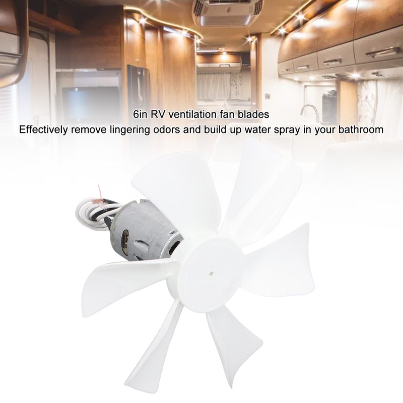 RV Vent Fan Blade Replacement 6in Bathroom Roof Exhaust with