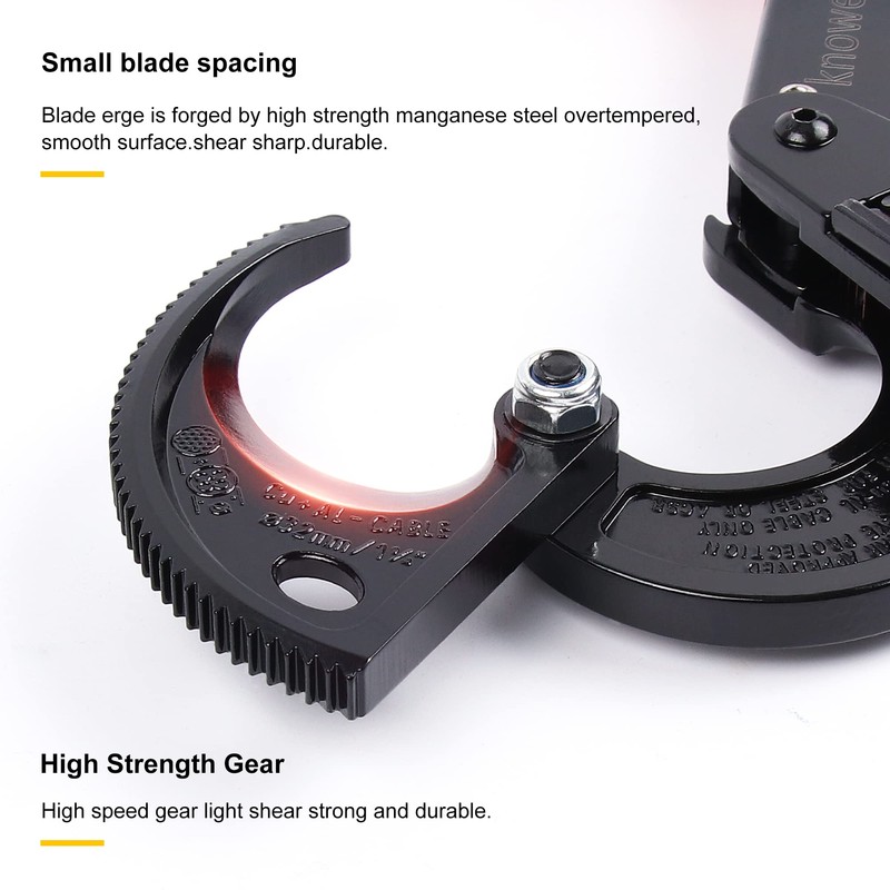 Knoweasy Cable Cutter and Ratchet Wire Cutter Works for Aluminum