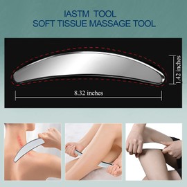 BYYDDIY 4 in 1 Muscle Scraper Tool Kit,Scraping Massage Tools for Physical Therapy,Derma Edge Massage Tool & GuaSha Massage Scraper Tool