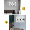 OYLYW Modern LED Bathroom Vanity Light Fixtures Chrome Stainless Steel