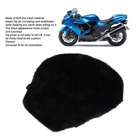 Jadeshay Motorcycle Seat Pad,Motorcycle Warm Winter Fluff Seat Cushion Universal Fit Plush Seat Pad