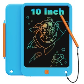 TEKFUN LCD Writing Tablet Kids Toddler Toys, 10 inch Colorful Doodle Drawing Board Drawing Tablet, Kids Travel Learning Toys Birthday Gifts for 3 4 5 6 7 8 Years Old Boys Girls Toddlers (Blue)