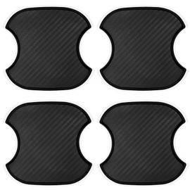 lenpestia 4PCS Car Door Handle Stickers Car Door Handle Cup Scratch Protectors Carbon Fiber Car Door Handle Bowl Sticker Universal Door Handle Protective Film for Most Models (Medium)