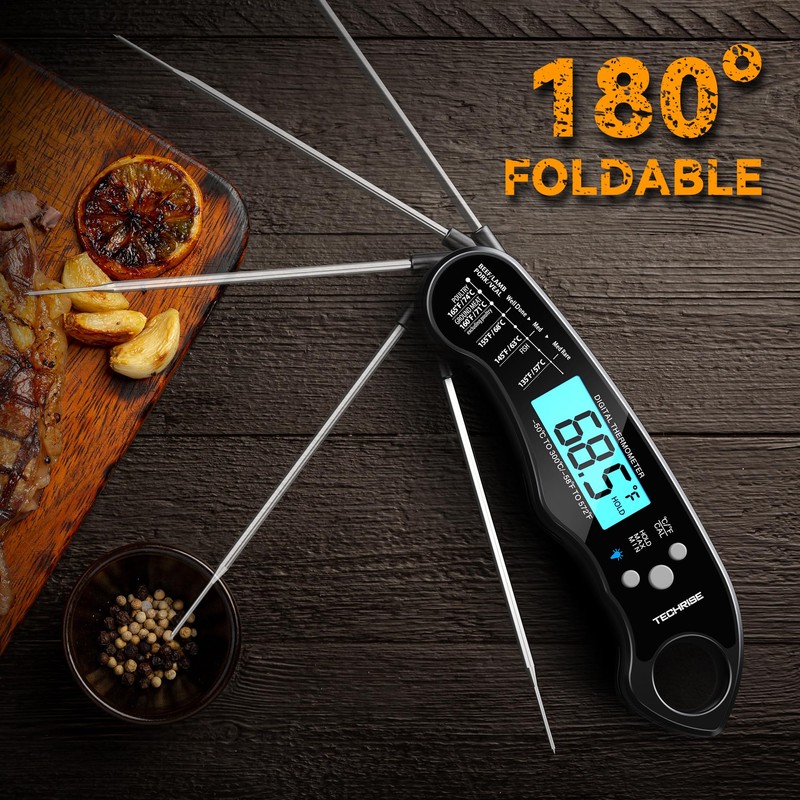 TechRise Digital Meat Thermometer Probe, Kitchen Thermometer, Fast Instant Food