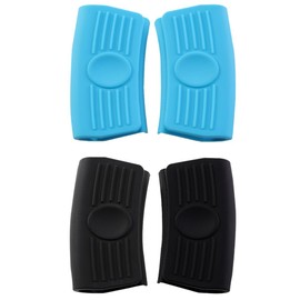 2Pairs Silicone Assist Handle Holder Grip, Heat Resistant Scald-Proof Insulated Sleeves Cover for Hot Frying Pans, Griddles, Skillets, Oven Trays (Model-12)