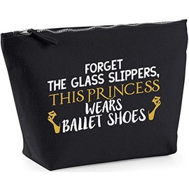 Hippowarehouse Forget the glass slippers, this princess wears ballet shoes printed make up cosmetic wash bag 18x19x9cm