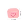 Operitacx 2pcs Heart Pattern Wireless Earphone Cover for Stylish Lightweight