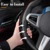 Carbon Fiber Steering Wheel Cover, Snap on Car Steering Wheel