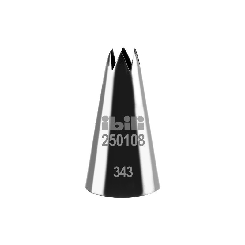 IBILI 250108 Star Piping Nozzle, Stainless Steel, Silver, 8 mm