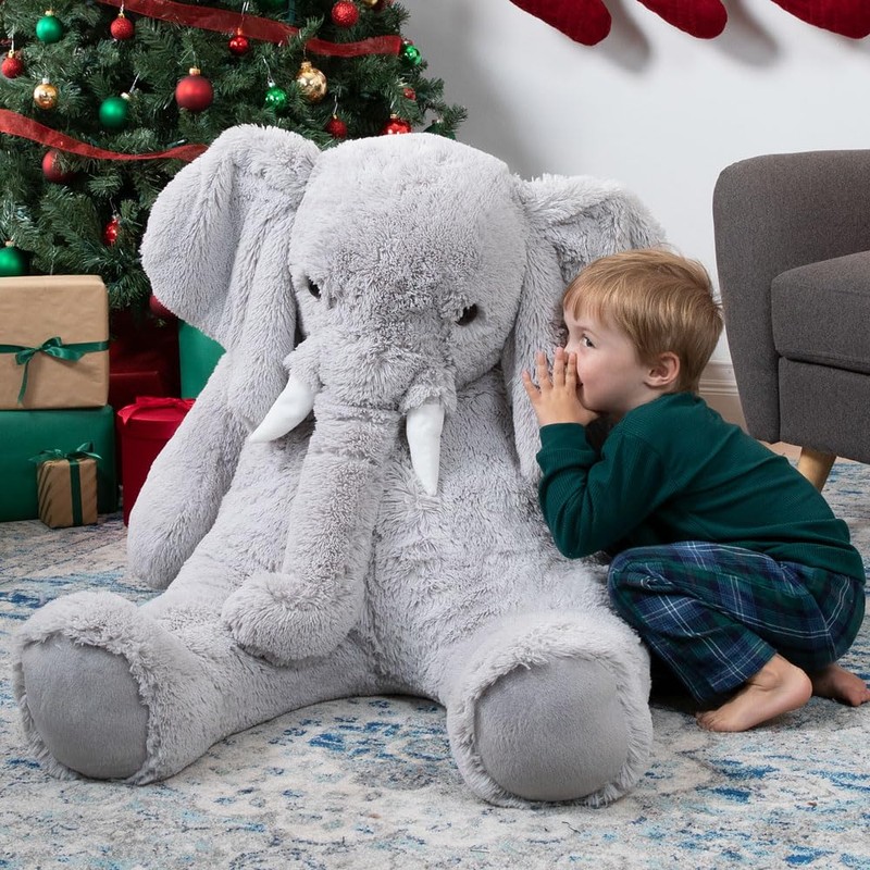 Vermont Teddy Bear Giant Elephant Stuffed Animal – 4 Foot