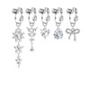 Button Piercing for Women Clip on Belly Button Rings Silver