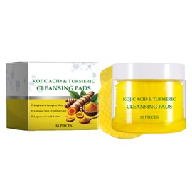 Turmeric Kojic Acid Cleansing Pads, Kurkuma-Kojisäure-Pads, Kurkuma-Gesichtspeeling-Pads, Hautton Ausgleichen, Akne-Narben, Unclog Poren, Hilft Balance Haut Öl und Wasser