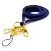Navy Blue Nylon Cord Lanyard Soft Comfortable with Safety Breakaway,