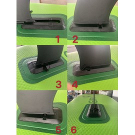 Center Fin for SUP Boards, Paddle Board Fin, Easy to Install and Remove, Black