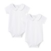 pureborn Baby Girls Romper Bodysuits 2-Pack Soft Cotton One-Piece Outfit