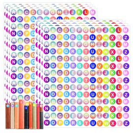Alphabet Stickers of The Letter A-Z Colorful 1/2 inch Small Round Paper Self-Adhesive Letter Labels Decal for Inventory,Storage, Organizing,Boxes,Bins,Lockers 1820pcs