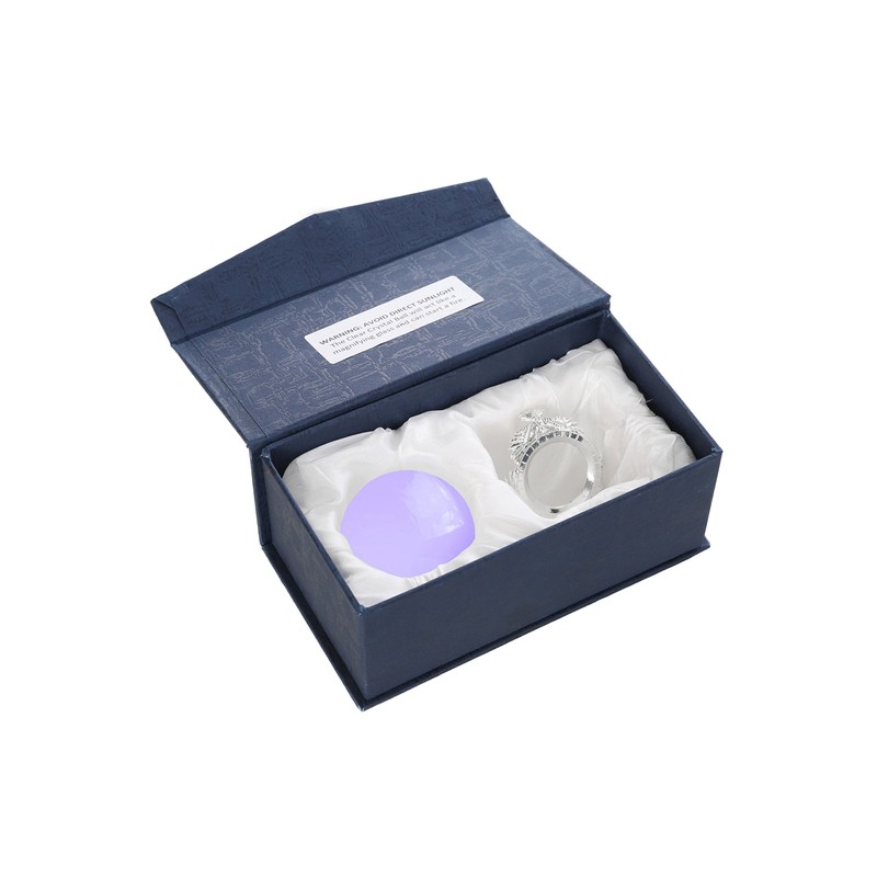 Amlong Crystal Purple Crystal Ball 50mm (2 inch) with Silver